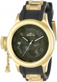 Invicta Women's 11354 Russian Diver Grey and Black Camouflage Dial Black Polyurethane Watch