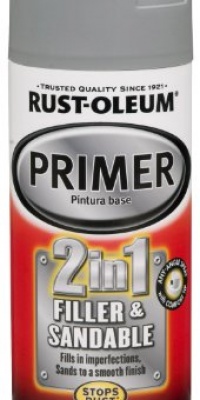 Rust-Oleum Automotive 260510 11-Ounce 2 In 1 Filler and Sandable Primer Spray, Gray