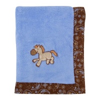 Trend Lab Cowboy Baby Framed Receiving Blanket, Blue