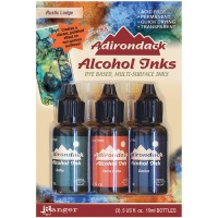 Ranger Adirondack Alcohol Ink 1/2-Ounce, 3-Pack, Rustic Lodge, Bottle/Terra Cotta/Denim