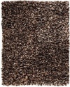 9' x 12' Coffee Bean Silky Shag Area Rug (Dark Brown) (9' x 12')