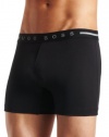 HUGO BOSS Men's Original Pure Cotton Rib Fly Front Boxer Short