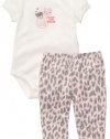 Carter's Baby Girls Little Sister 2-piece Bodysuit Pant Set (NB-24M) (3 Months)