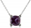 Judith Jack Aurora Sterling Silver, Marcasite and Amethyst Spinel Pendant Necklace, 18