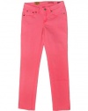 Ralph Lauren Girl's Neon Bowery Skinny Jean, Neon Pink, 12