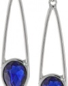 Kenneth Cole New York Marquis Stone Faceted Blue Gem Long Drop Earrings