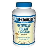 Life Extension Optimized Folate (l-methylfolate), 1000 Mcg, Vegetarian Capsules, 100-Count