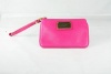 Marc Jacobs Leather Small Wristlet Zip Pouch in Pop Pink