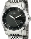 Gucci Women's YA126502 G-Timeless Black Dial Stainless-Steel Bracelet Watch