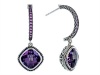 Balissima By Effy Collection Sterling Silver Amethyst and Pink Sapphire Earrings