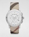 Burberry Mens City Leather Strap Nova Check Watch BU9357