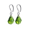 SCER307 Sterling Silver Baroque Olivine Crystal Earrings Made with Swarovski Elements