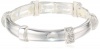 Kenneth Cole New York Bracelet Item Silver Pave Segmented Stretch Bracelet, 7.5