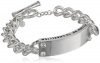 Kenneth Cole New York Bracelet Item Silver Message Toggle Identification Bracelet, 7