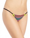 Betsey Johnson Women's Slinky Knit Microfiber Thong Panty