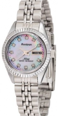 Armitron NOW Women's 752475MPSV Swarovski Crystal Accented Silver-Tone Bracelet Watch