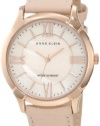 Anne Klein Women's AK/1010RGLP Leather Swarovski Crystal Accented Rosegold-Tone Peach Watch