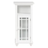 Elegant Home Neal Floor Cabinet 1 door and 1 open shelf, White