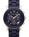 Michael Kors Women's MK5316 Navy Silicone Wrapped Runway Watch