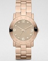 Marc by Marc Jacobs Amy Dexter Wheat Dial Rose Gold-tone Ladies Watch MBM3221