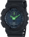 Casio G Shock Black and Neon Green Mens Watch GA100C-1A3CR