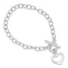 Gold and Watches Sterling Silver Open Link Heart Bracelet