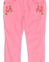 GUESS Toddler Girls Light Pink Rose Daredevil Skinny Leg Jean (3T)