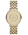 Armani Exchange Olvia Rose Dial Gold Ion-plated Ladies Watch