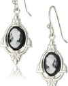 1928 Jewelry Embellish Vintage-Inspired Cameo Drop Earrings