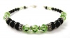 Damali Faux Black Pearl Beaded Crystal Birthstone Bracelets