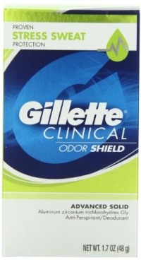 Gillette Clinical Odor Shield Advanced Solid Anti-Perspirant / Deodorant 1. 7 Oz, 1.7 Ounce