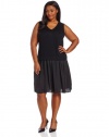 Calvin Klein Women's Plus-Size Mix Media Sweater Dress