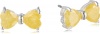 Betsey Johnson Color Me Betsey Yellow Bow Stud Earrings