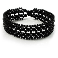 Black Beaded Flex Choker Adult