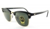 Ray Ban RB3016 Clubmaster Sunglasses-W0365 Ebony/Gold Gold (G-15XLT Lens)-51mm