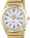 Seiko Men's SNE064 Gold Tone Solar White Dial Watch