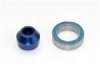 Traxxas 6893X Blue Aluminum Bearing Slash Adapter, 4 x 4