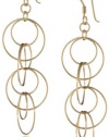 Sterling Silver Circle Link Drop Earrings