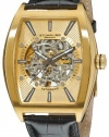 Stuhrling Original Men's 182C3.333531 Leisure Millennia Master Automatic Skeleton Gold Tone Watch Set