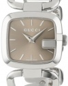 Gucci Women's YA125507 G-Gucci Small Brown Dial Steel Bracelet Watch