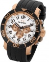 TW Steel Men's TW76 Grandeur Diver Black Rubber White Chronograph Dial Watch