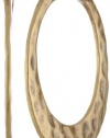 Lucky Brand Large Gold-Tone Hammered Hoop Earrings