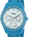 XOXO Women's XO113 Rhinestone Accent Turquoise Enamel Bracelet Watch