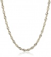 Klassics 10k Yellow Gold 1.35mm Solid Singapore Chain Necklace