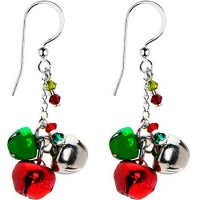 Handcrafted Holiday Jingle Bell Earrings MADE WITH SWAROVSKI ELEMENTS