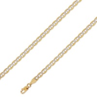 14K Solid 2 Two Tone Yellow White Gold Gucci - Mariner Chain Necklace 4.3mm (5/32 in.) 18 in.