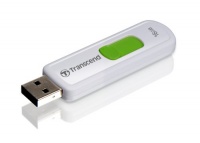 Transcend 16 GB JetFlash 500 Retractable USB Flash Drive - TS16GJF530 (White)