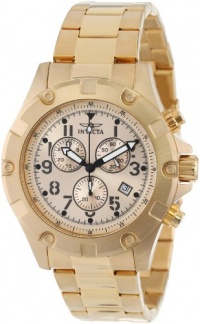 Invicta Men's 13619 Specialty Chronograph Gold Dial 18k Gold Ion-Plated Stainless Steel Watch