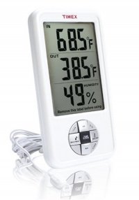 Timex Indoor/Outdoor Thermometer with Indoor Hygrometer and Clock (TX5170)