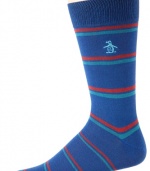 Original Penguin Men's Double Stripe Anklet Length Sock